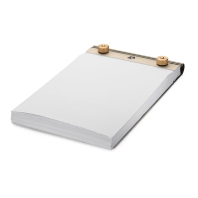 Notizblock Aluminium und Messing, Mittel