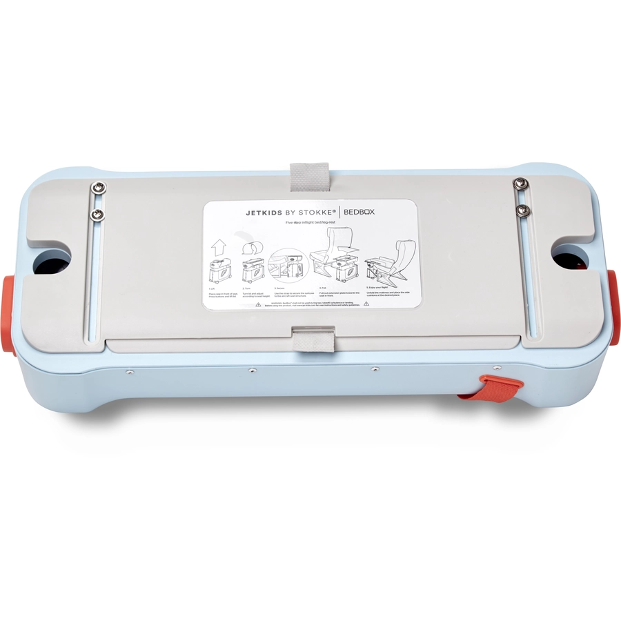 JETKIDS™ BY STOKKE® Aufsitzkoffer BedBox™ Blue Sky und Matratze CloudSleeper™ weiß