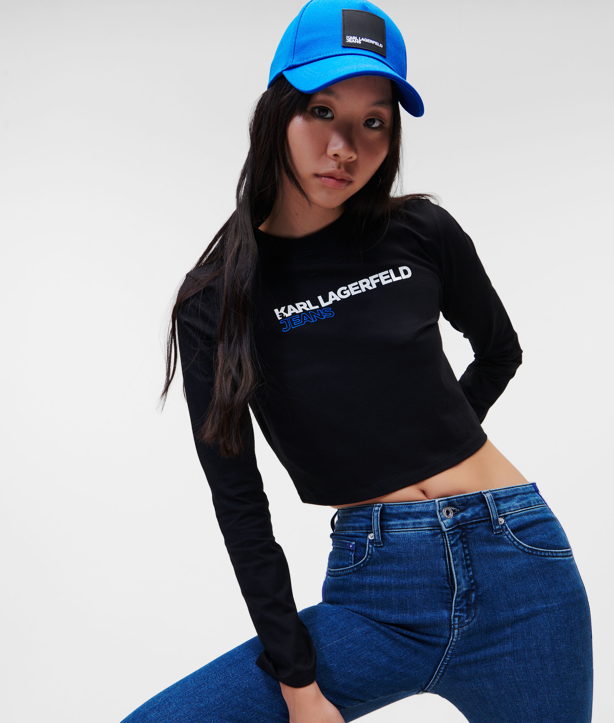T-SHIRT MANCHES LONGUES KLJ CROPPED