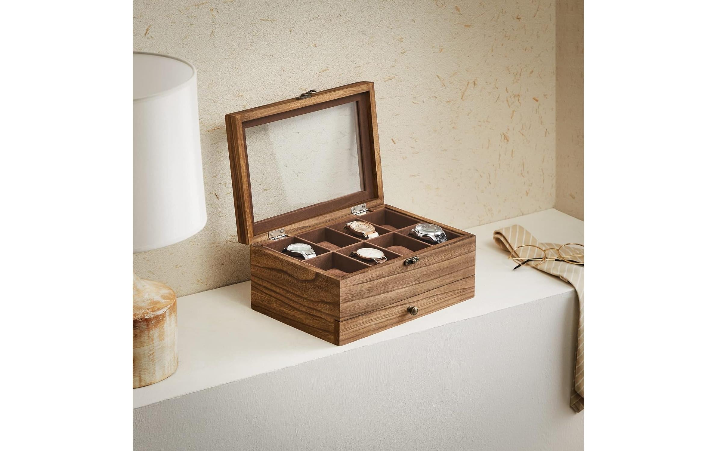 Uhrenbox Walnuss, 20 cmUhrenschatulle