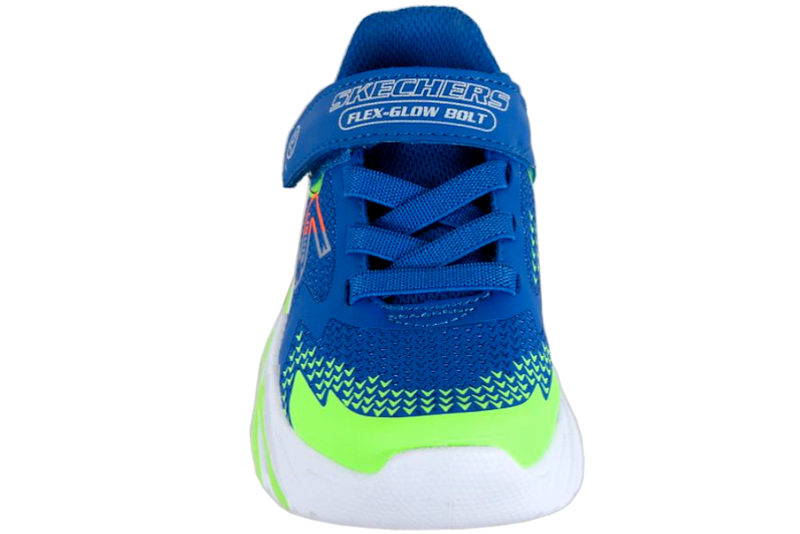 SKECHERS S LIGHT - FLEX-GLOW BOLT SKO I BLÅT TEKSTIL OG PU