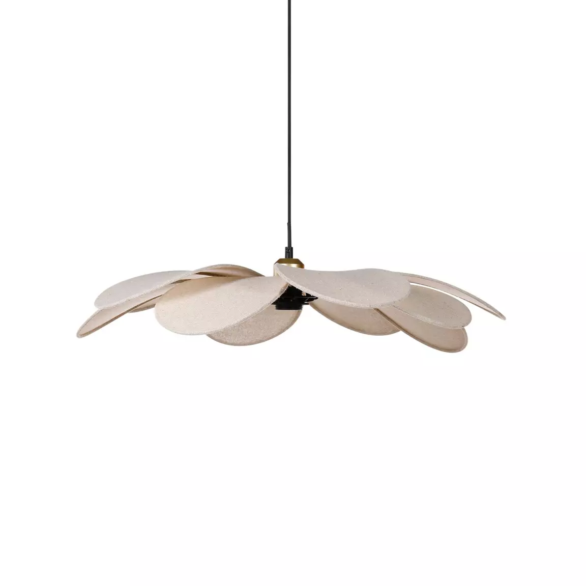 Suspension lumineuse pétal Lin (D60 cm) Margaux Beige