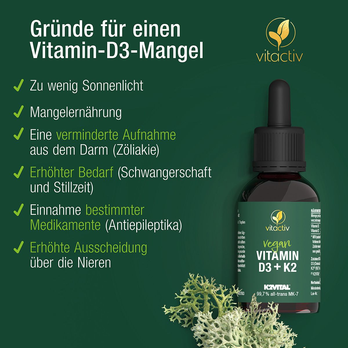 Vitactiv - VITAMIN D3 + K2 TROPFEN