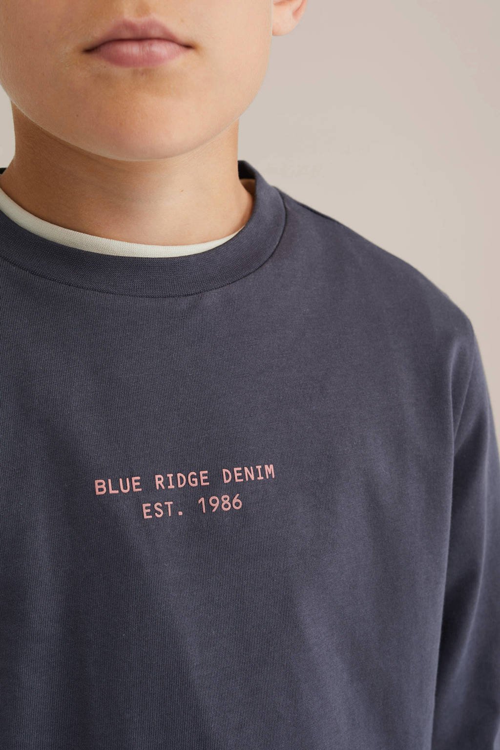 WE Fashion Blue Ridge longsleeve antraciet