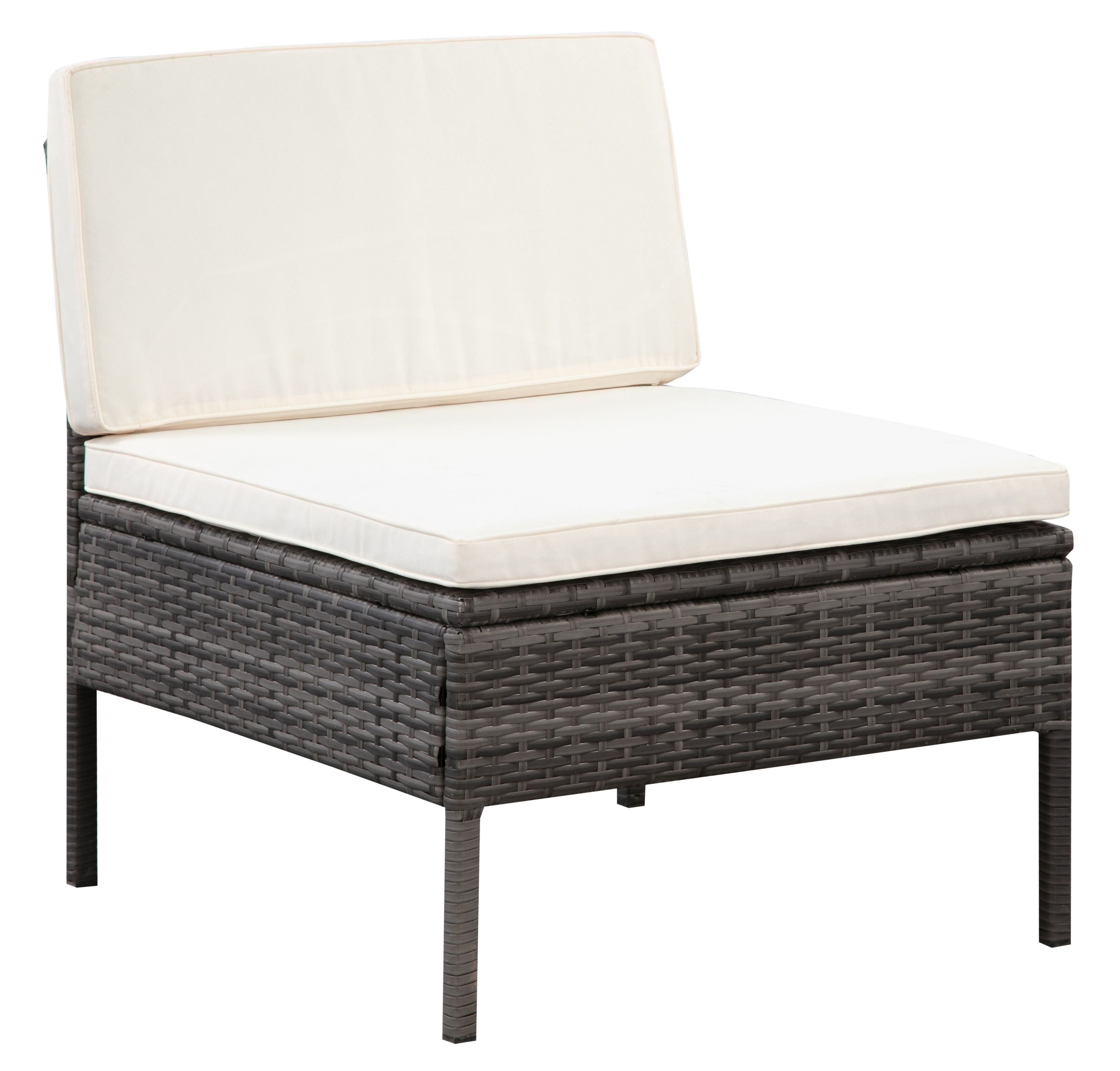 Rattanlounge RIVERA grau/beige