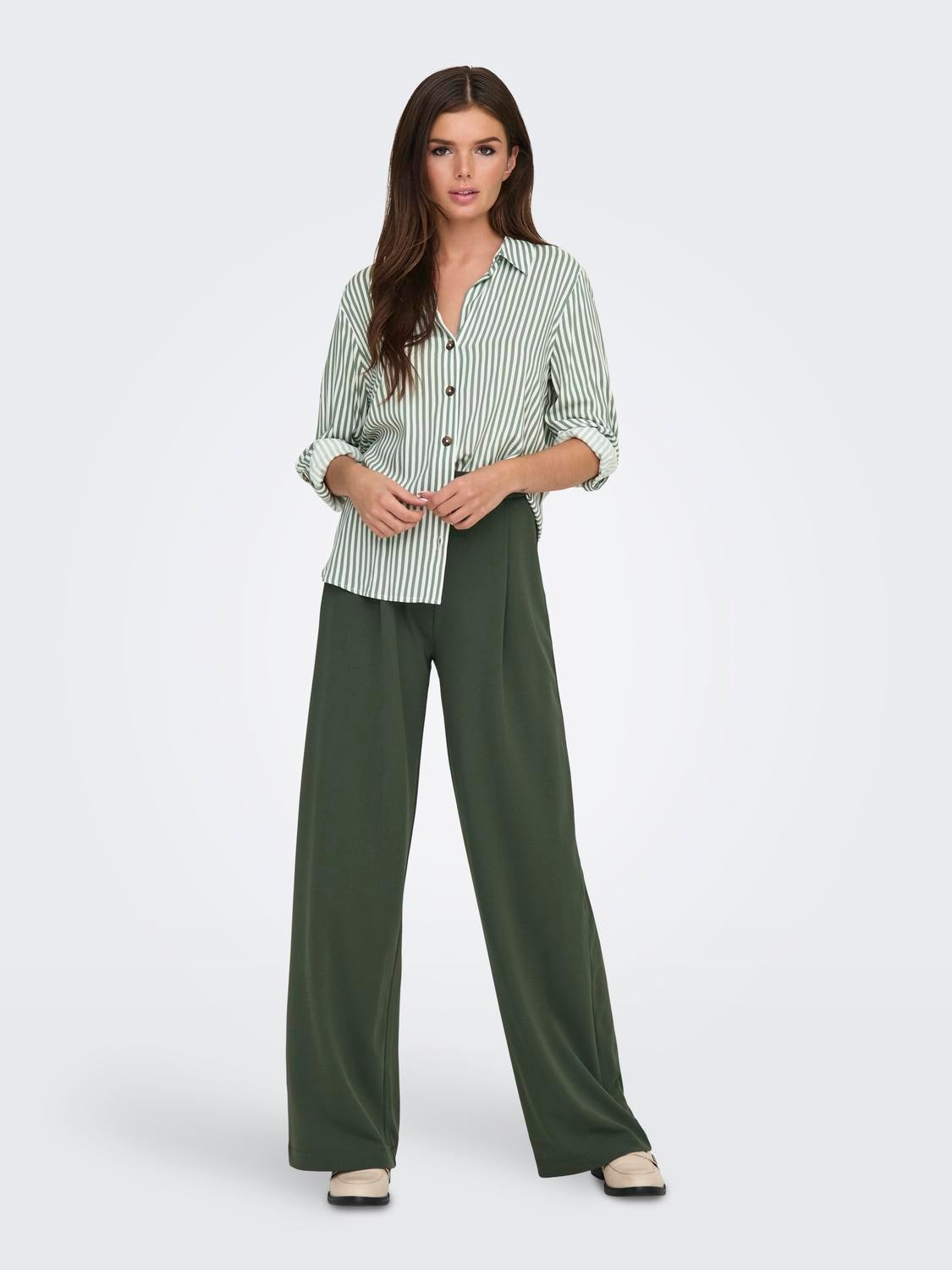 JDYGEGGO Hohe Taille Normal geschnitten Klassische Hose Kambaba