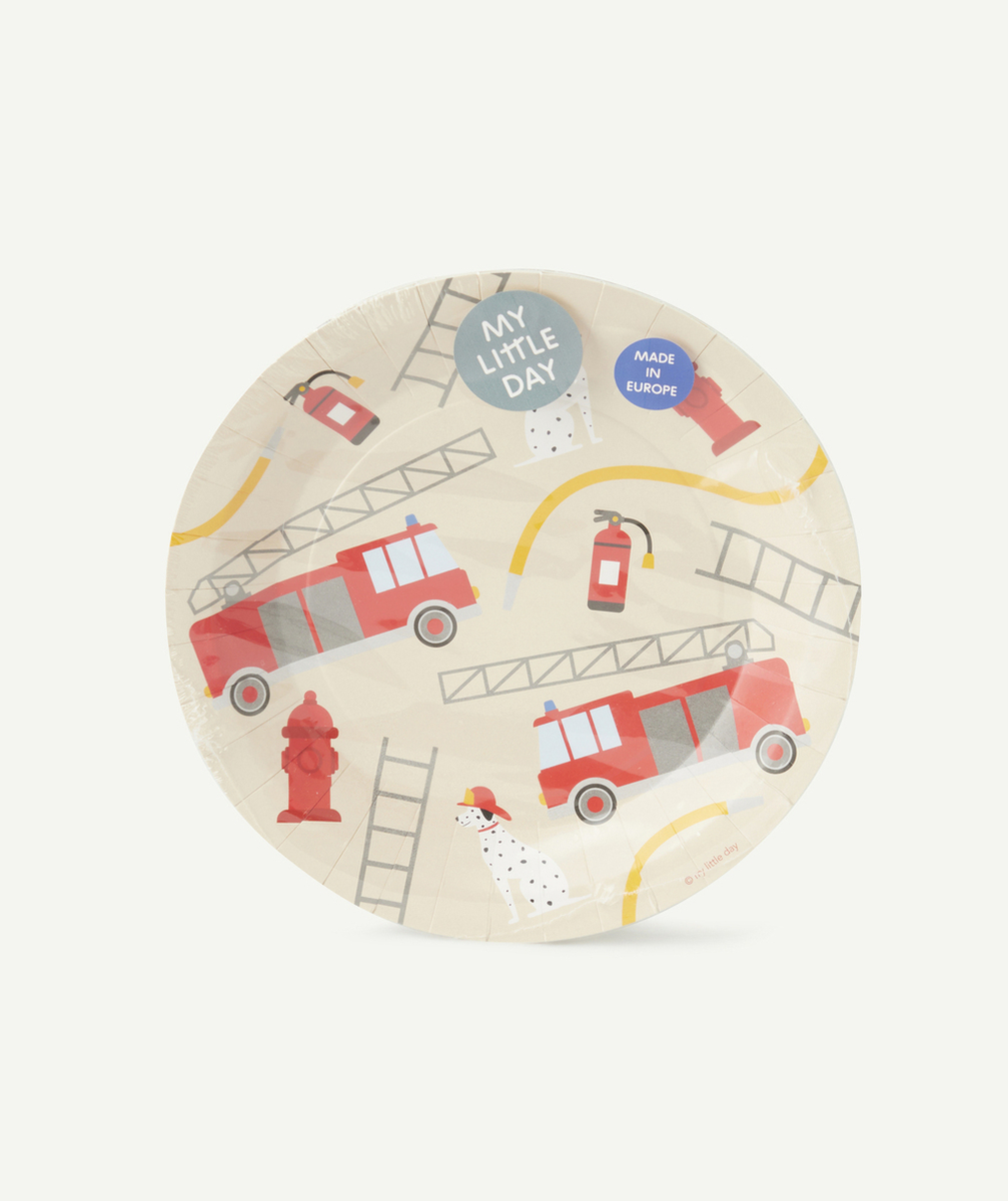 MY LITTLE DAY8 ASSIETTES RECYCLABES THÈME POMPIERS