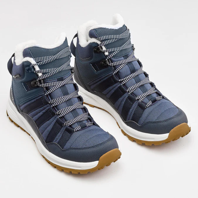 Decathlon Quechua - Botas de caminhada femininas Quechua SH100 X-Warm impermeáveis de cano médio