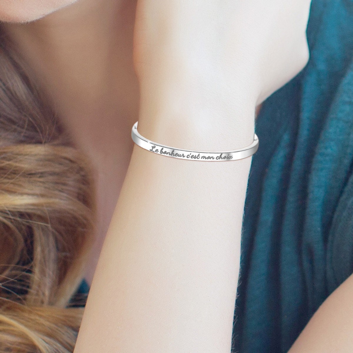 Le bonheur c'est mon choix - Bracelet SC Crystal
