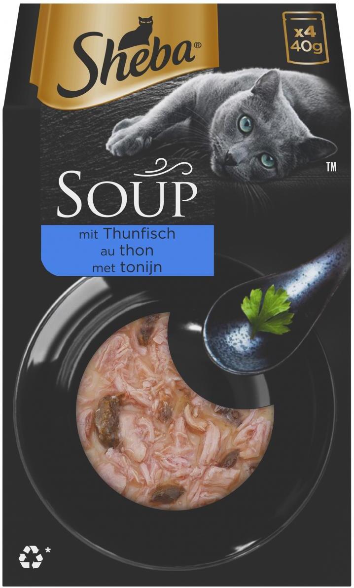Sheba kattenvoer soep tonijn adult 40 g 4 stuks