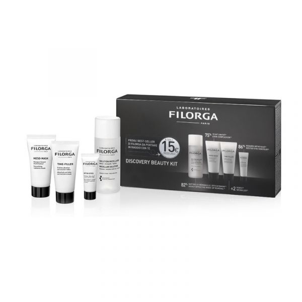 Filorga Discovery Solução Micelar 50ml   Meso Mask 15ml   Time-Filler Creme 15ml   Optim Eyes Creme Olhos 4ml Coffret