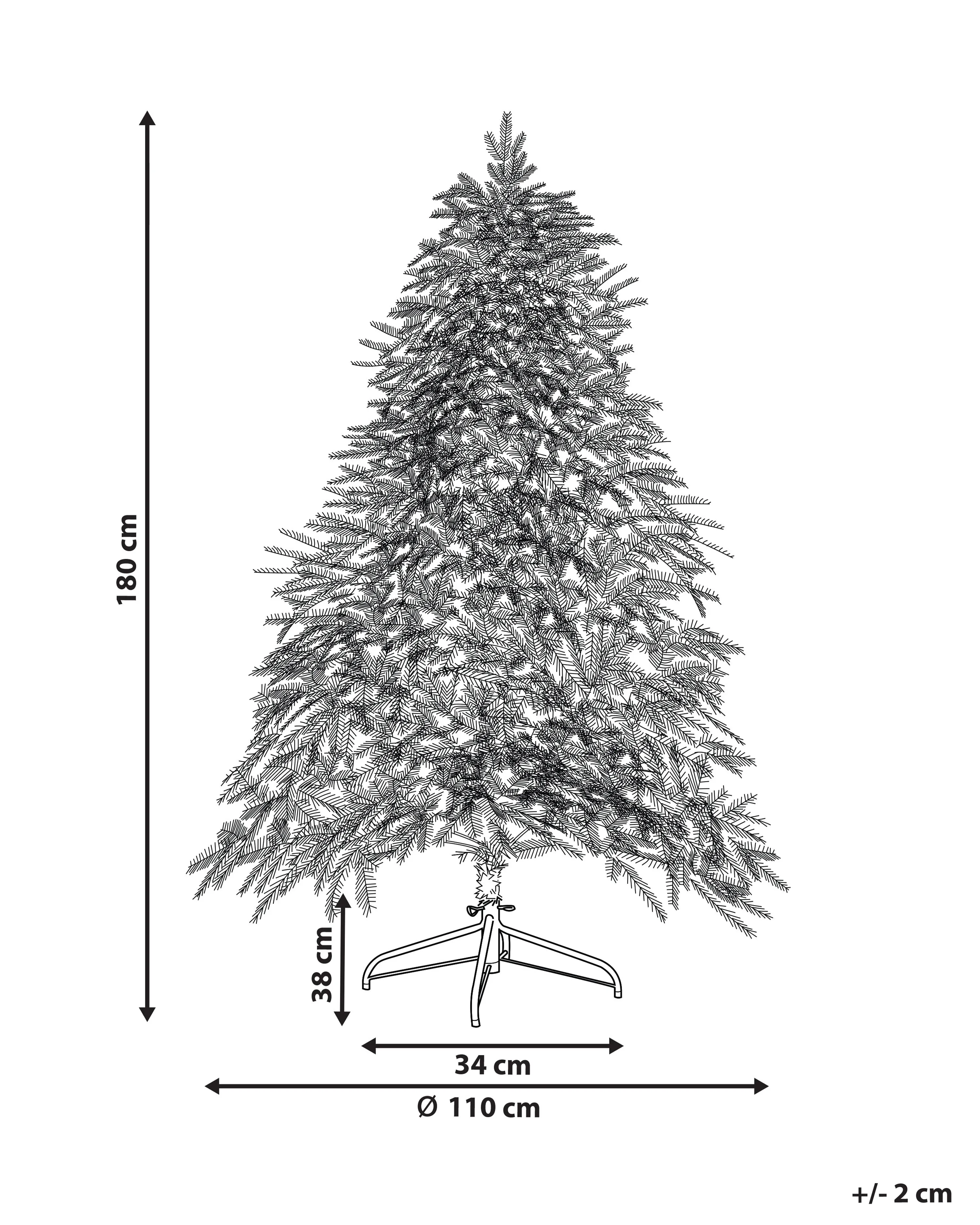 Besneeuwde kunstkerstboom LED MIETTE 180 cm Wit