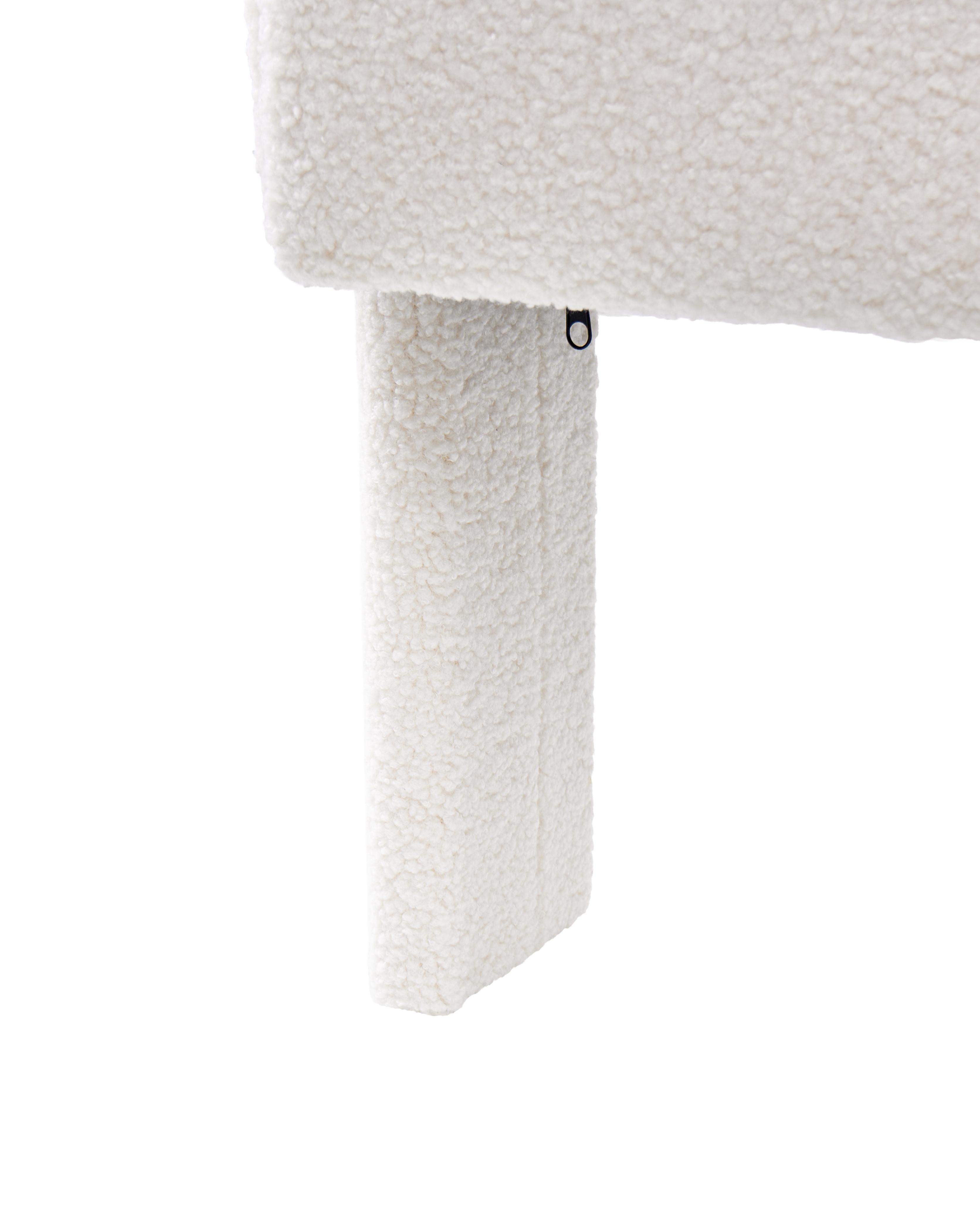 Fauteuil ILBRO Bouclé Gebroken wit