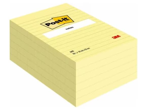 Post-It 660M, Gult, 102 mm, 152 mm, 100 ark