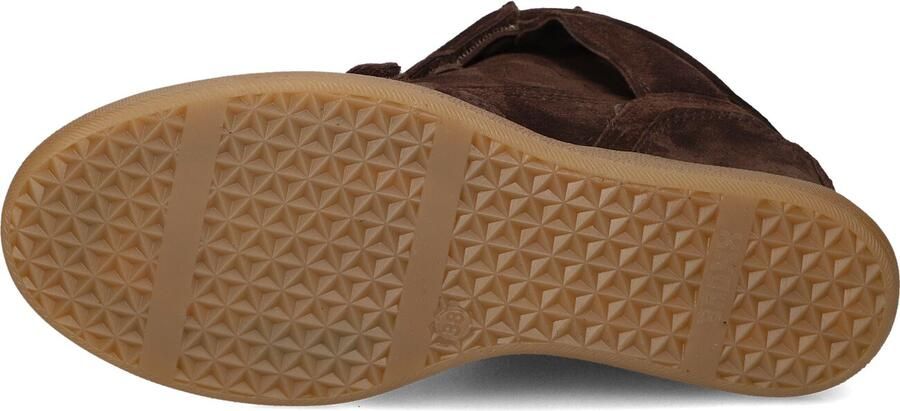 Bronx dames sneaker sleehak Jae-yy triple strap suede bruin
