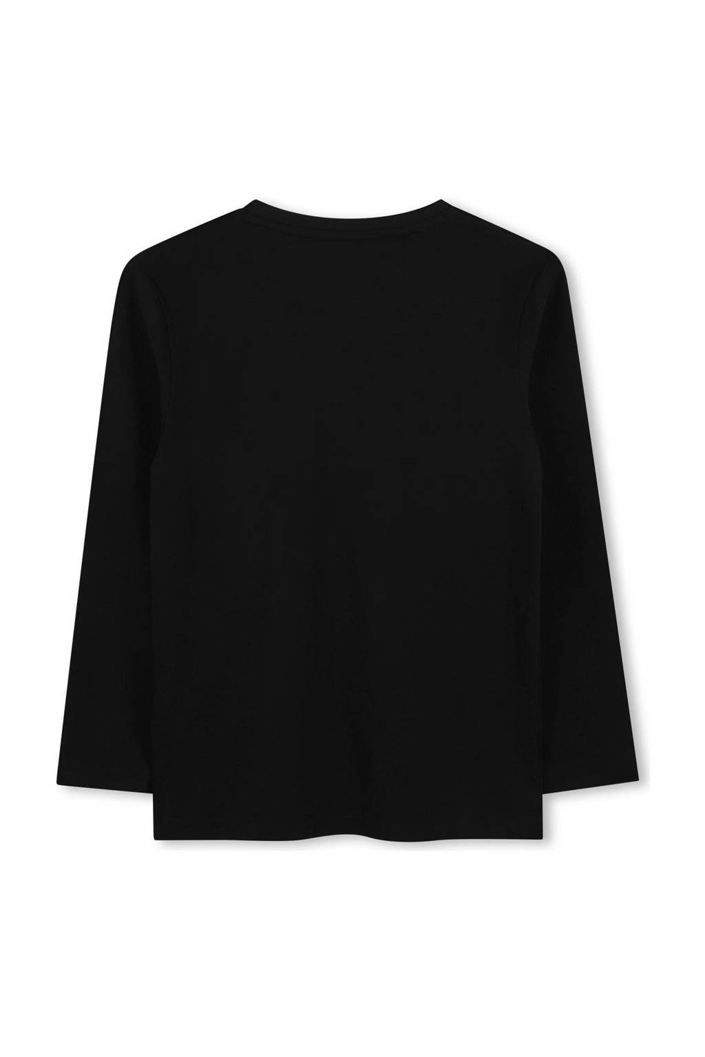BOSS longsleeve met logo zwart