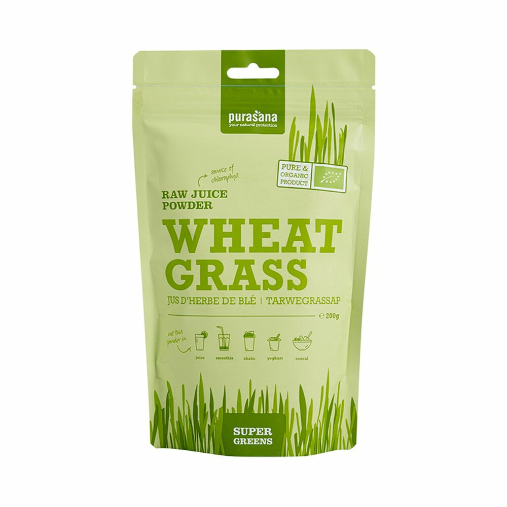 Purasana Tarwegras Juice Poeder Biologisch200 gr