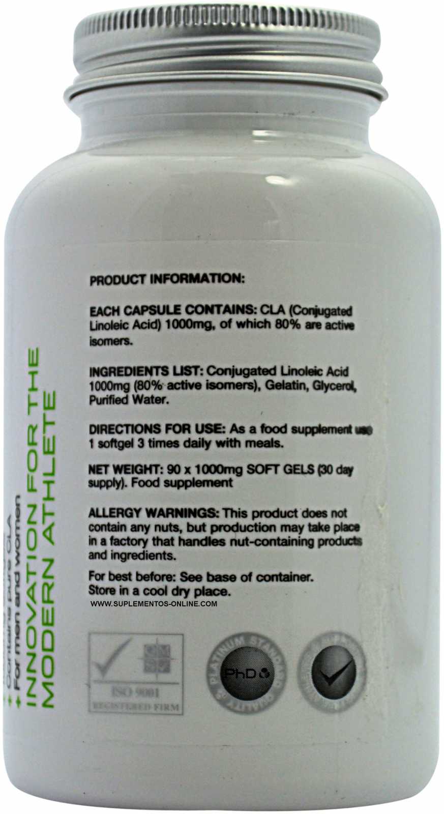 PhD CLA Soft Gel 1000 mg 90 cápsulas
