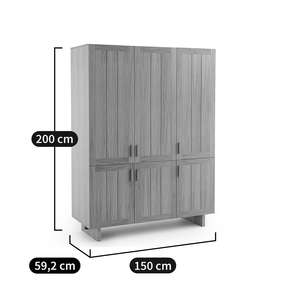 LA REDOUTE INTERIEURS<br>Móvel de parede 6 portas, Lanko