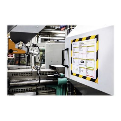 Durable Duraframe Magnetic Security - Cadre d'affichage magnétique bicolore - A4 - jaune/noir