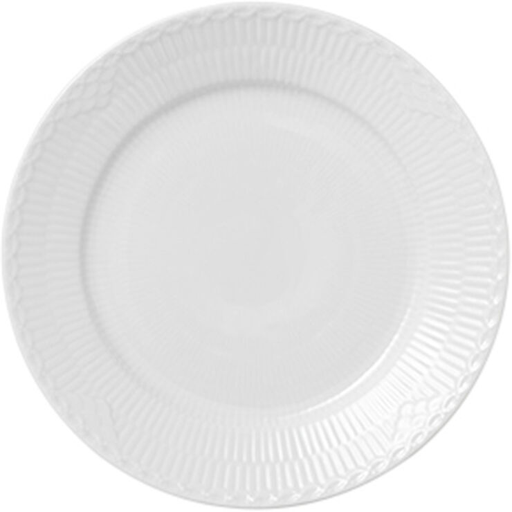 Royal Copenhagen Hvid Halvblonde 22 cm. tallerken Hvid
