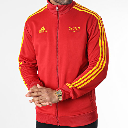 Veste Zippée A Bandes Spain HD6392 Rouge