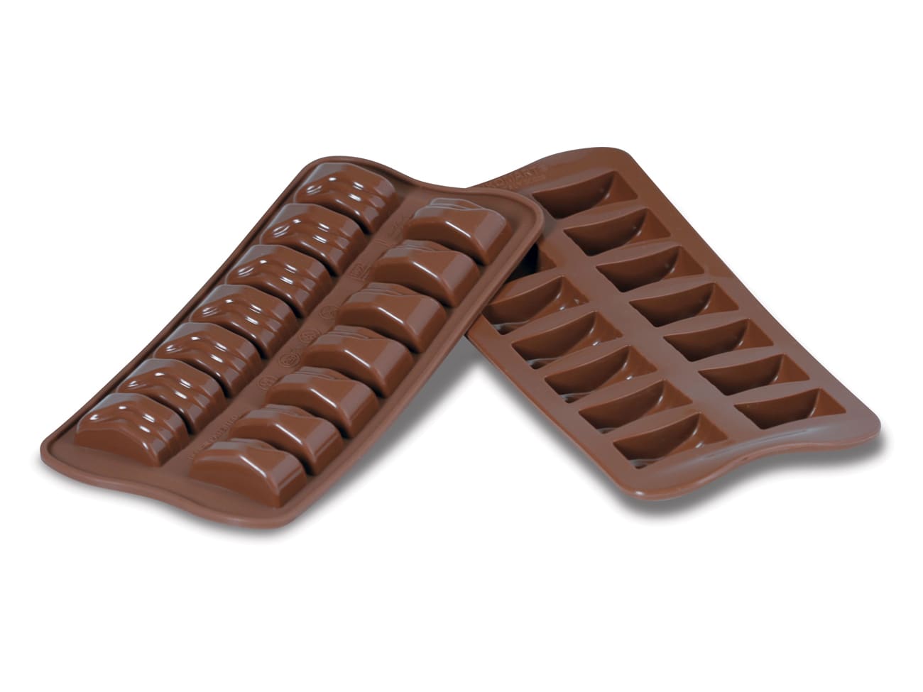 Moule silicone pour chocolat - 14 rectangles ondulés - Easy Choc - Silikomart