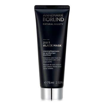 Annemarie Borlind Máscara Preta 2 em 1 - Máscara de cuidado intensivo para pele mista com poros dilatados  75ml/2.53oz