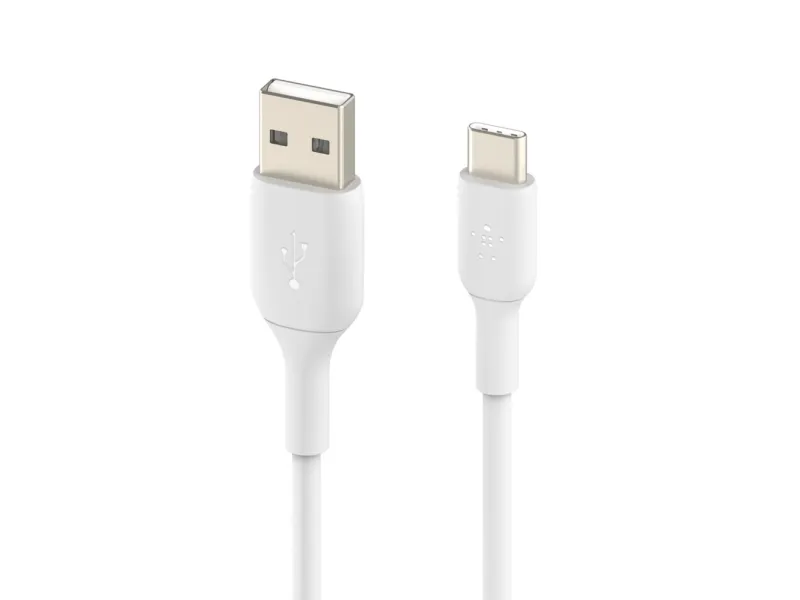 Belkin BoostCharge - USB-kabel - 24 pin USB-C (han) til USB (han) - 3 m - hvid