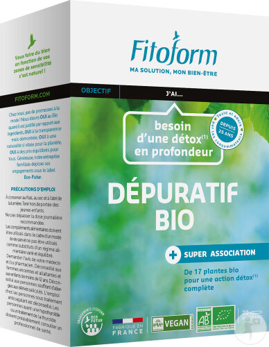Fitoform Dépuratif Bio 5 Émonctoires 20 Ampoules