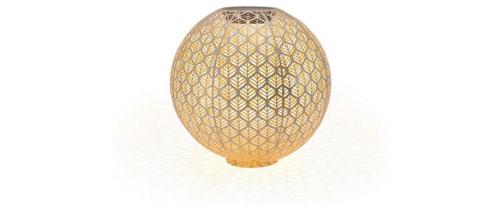 Windlicht Solar Antic Ball Grafic Ø 40 cm, HellbeigeSolarleuchte zum Aufstellen