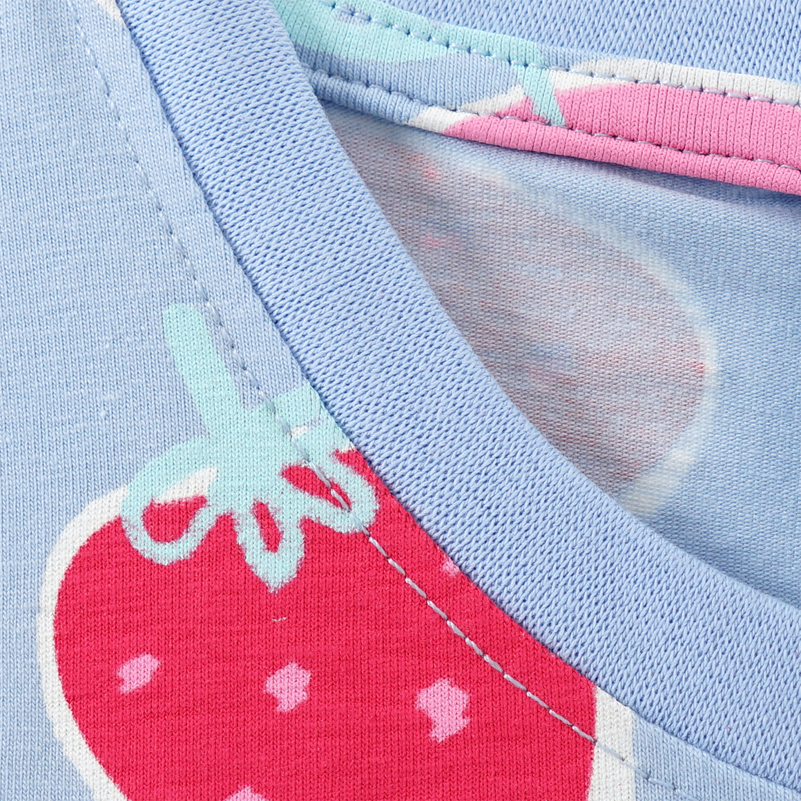 Famy 3 Mädchen T-Shirts mit bunten Motiven hellgelb / rot / hellblau