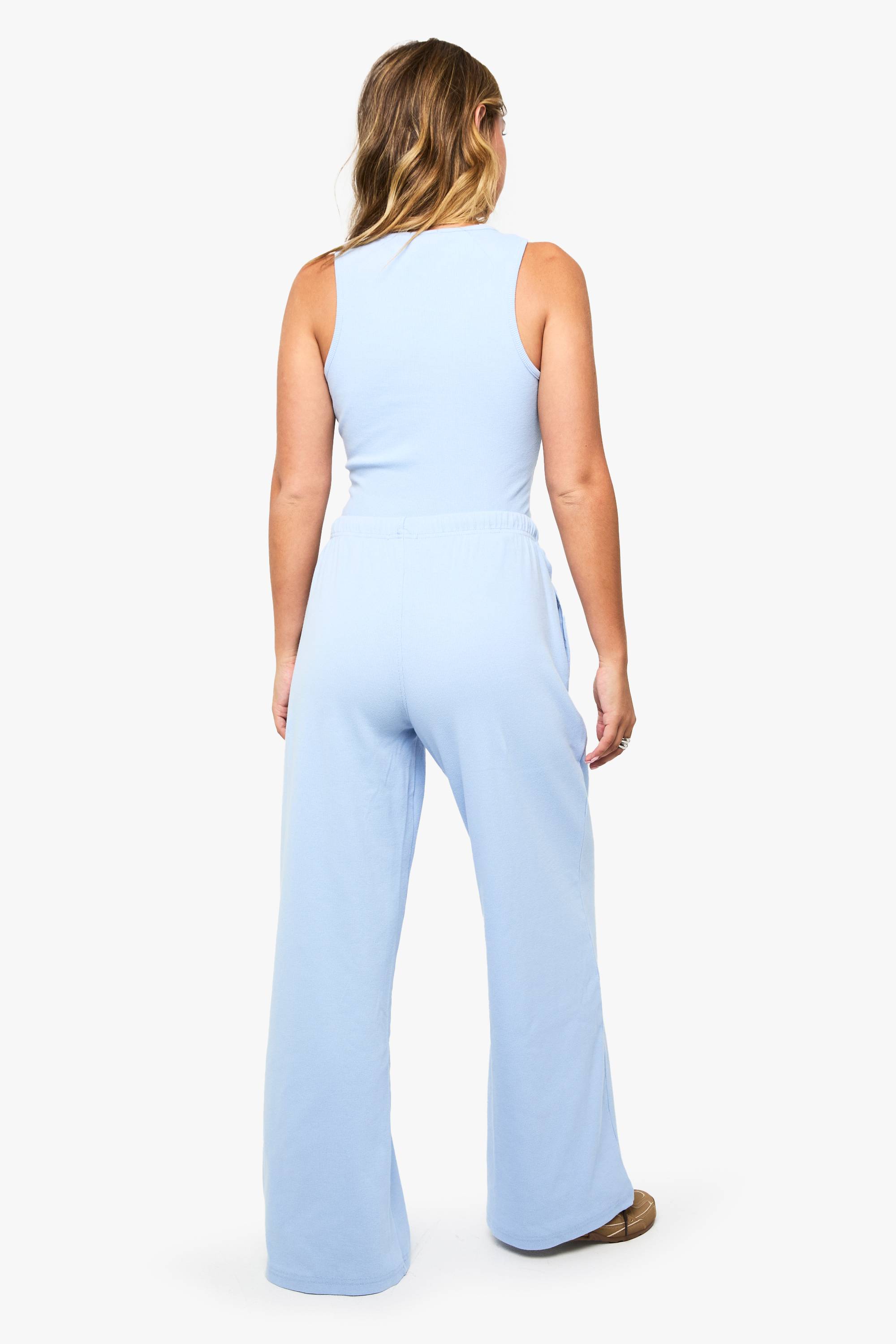 boohoo Boohoo Basics Pantalon droit en côte