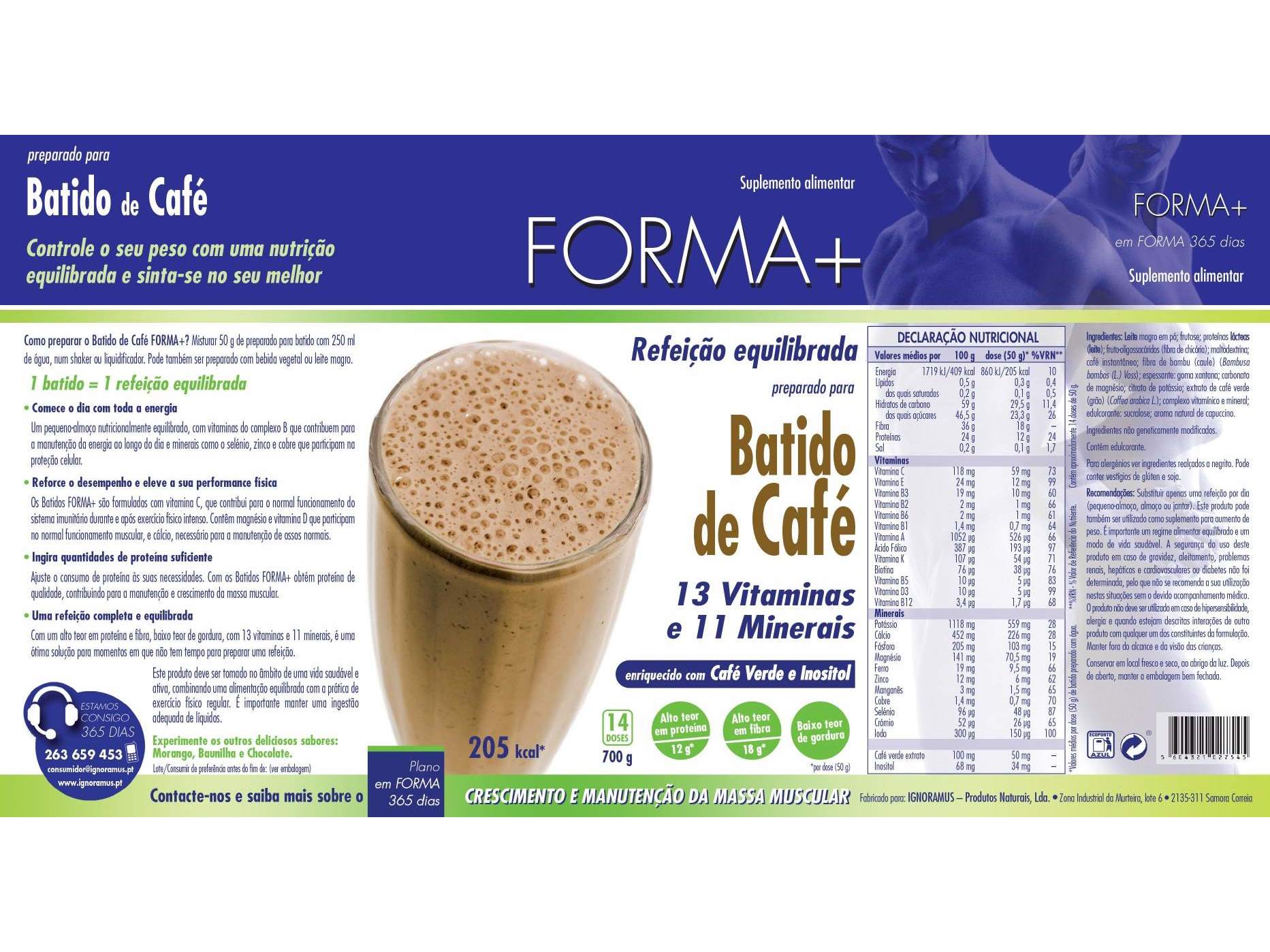 BATIDO FORMA   CAFÉ 700G