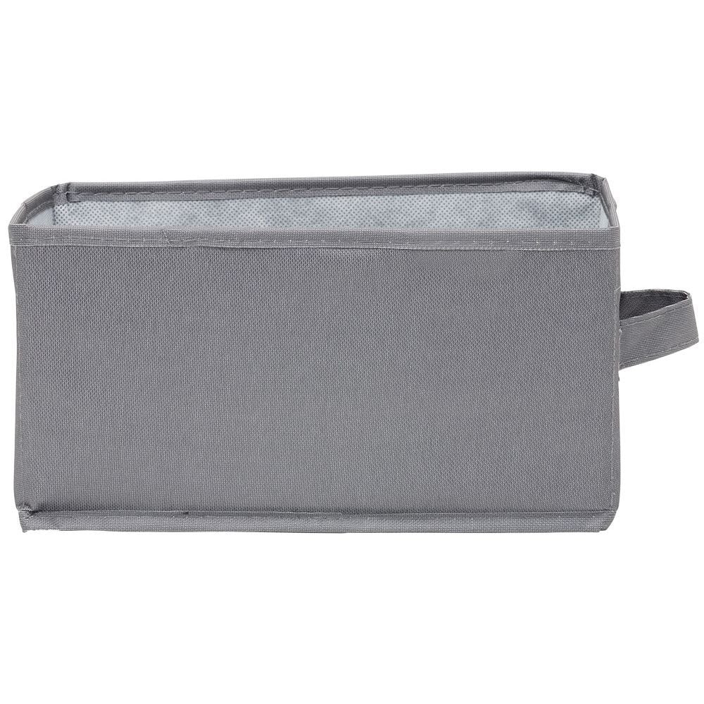 Panière de rangement Box Cube gris 29x15xH15cm
