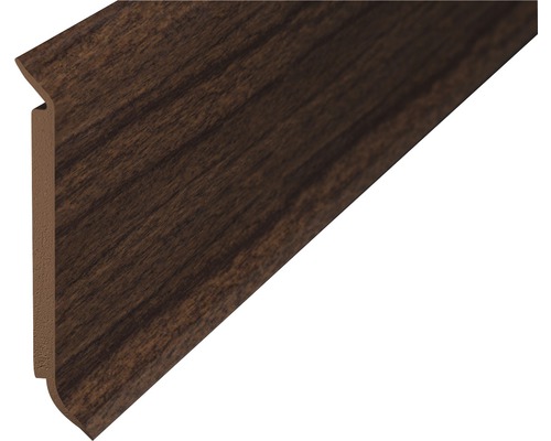 Kernplint van hardschuim, walnootdecor, 60x2500 mm