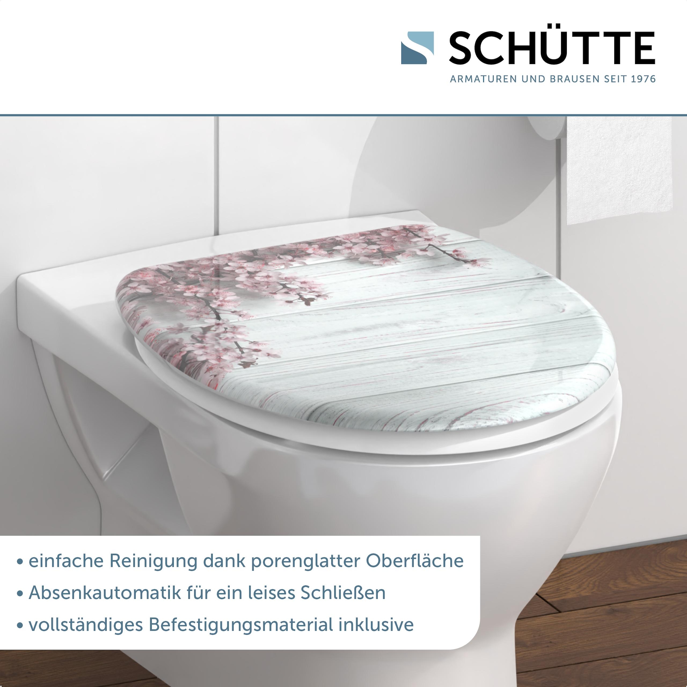 Schütte WC-Sitz »Flowers&Wood« Duroplast, Absenkautomatik, Motivdruck