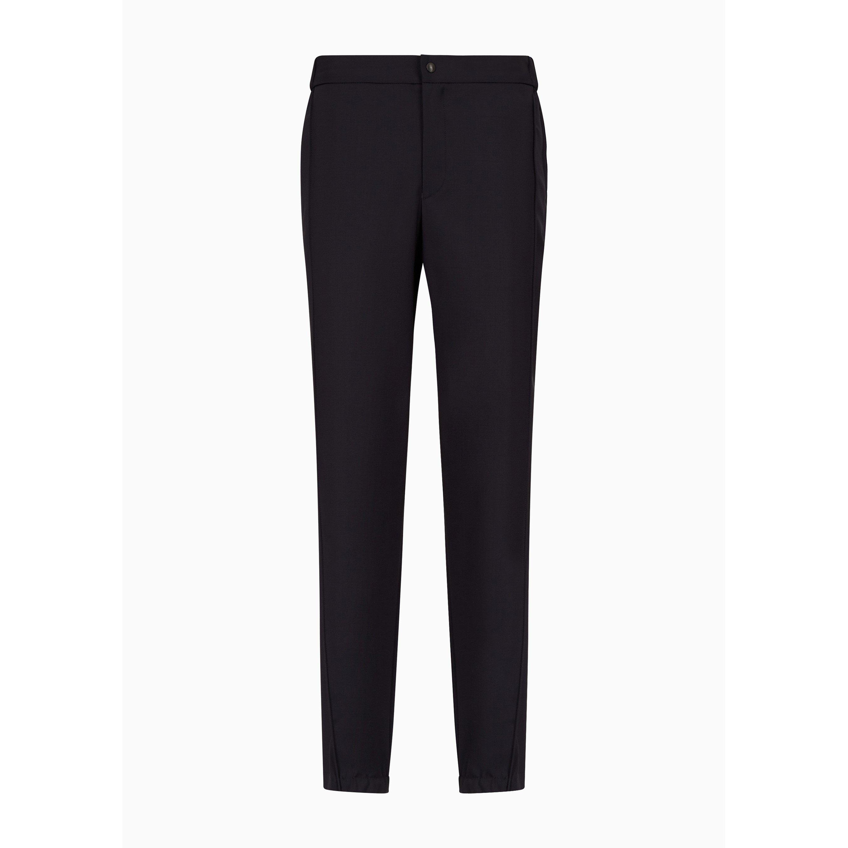Emporio Armani Wool Crepe Trousers