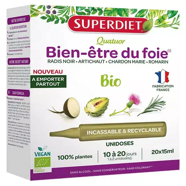 Superdiet Quatuor Digestão Orgânica 20 doses individuais