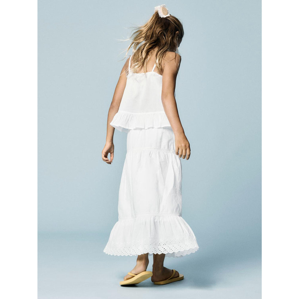 Køb Name It Bright White Nkfhermala Long Nederdel