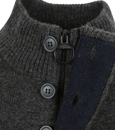 Barbour Trui Wol Patch Antraciet MKN0585-CH91 kopen