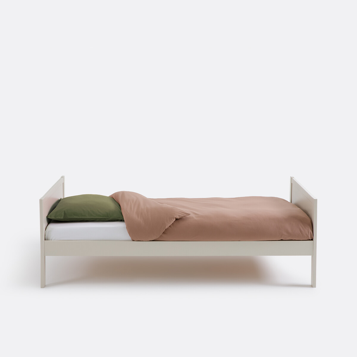 LA REDOUTE INTERIEURS<br>Cama de solteiro em pinho e junco com estrado de ripas, Caneo