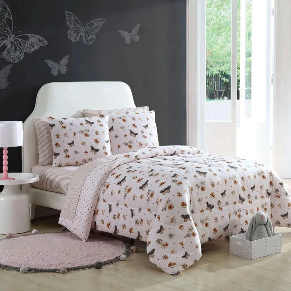 Origami Maison Literie + Draps Fleurs Papillon