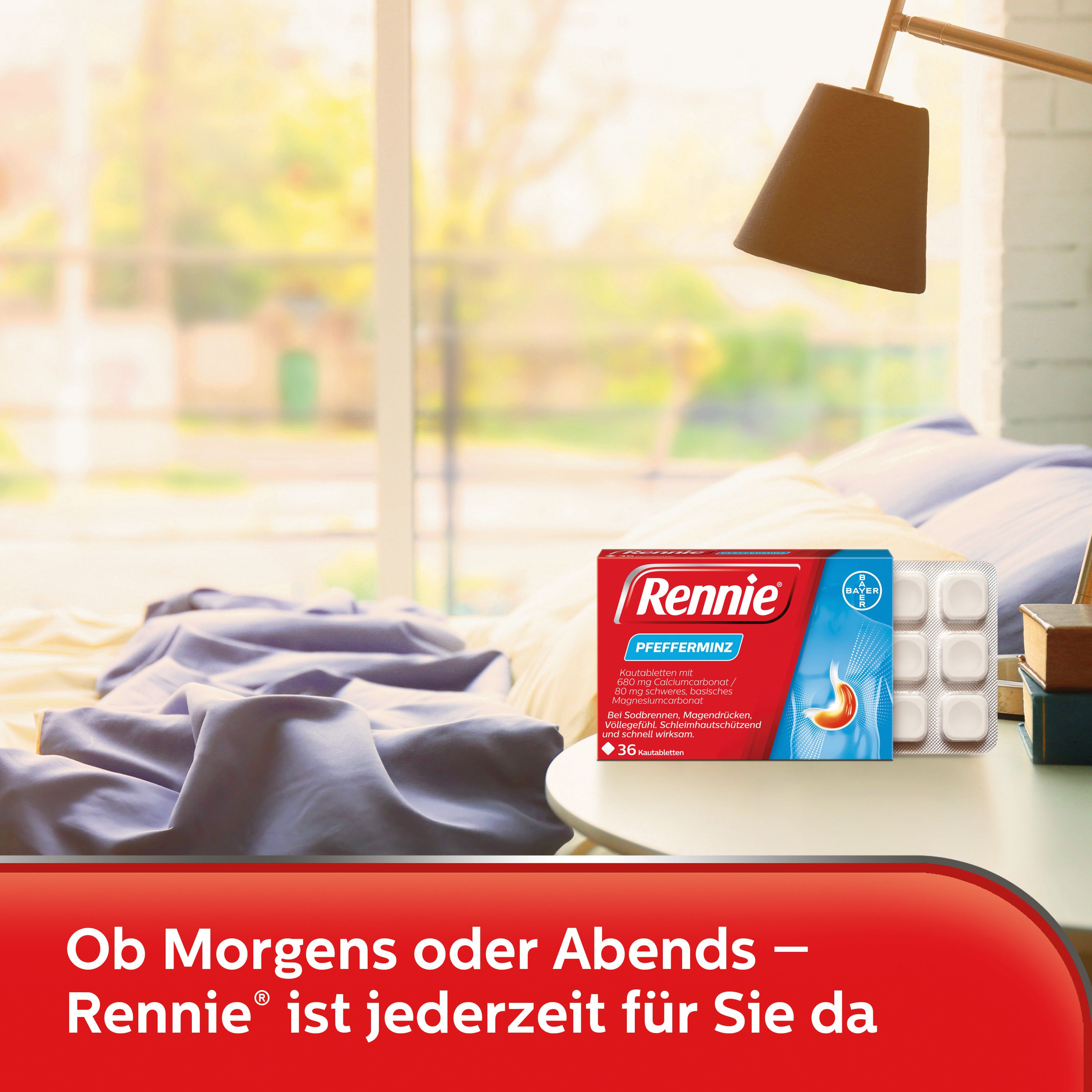 Rennie® Pfefferminz Kautabletten bei Sodbrennen