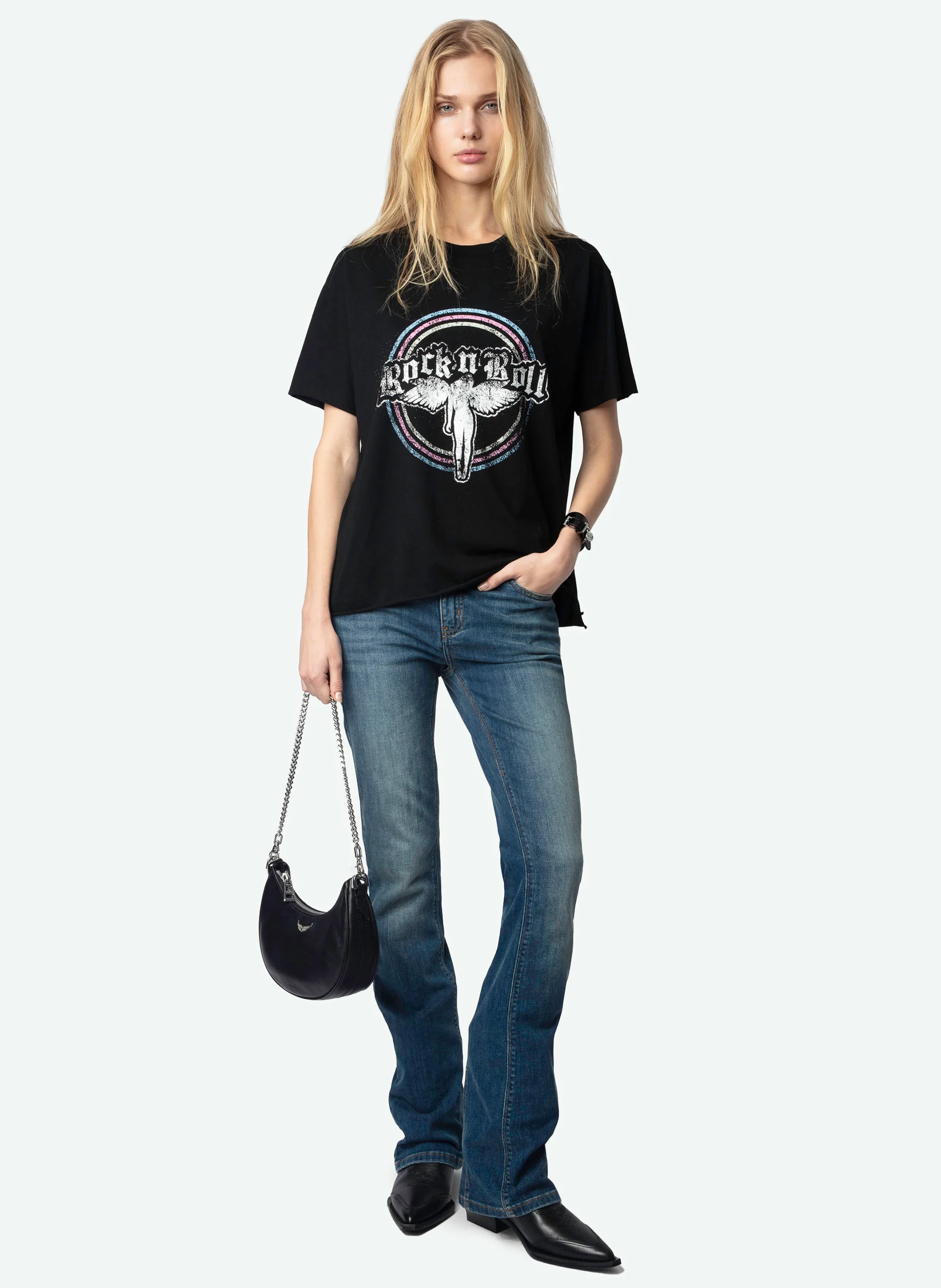 TOMMER - Tee-shirt imprimé en coton bio | Noir
