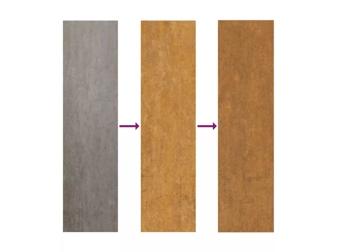 Portail de jardin 105x130 cm acier corten conception d'herbe