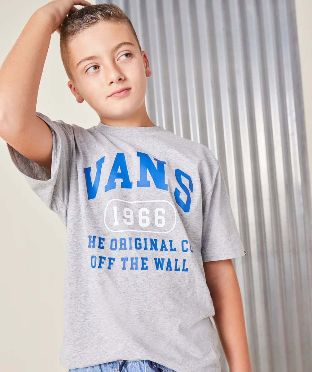 VANST-SHIRT MANCHES COURTES BLOCK IT GRIS