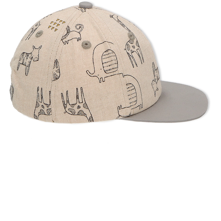 Sterntaler Baseball-Cap Safari-Tiere beige