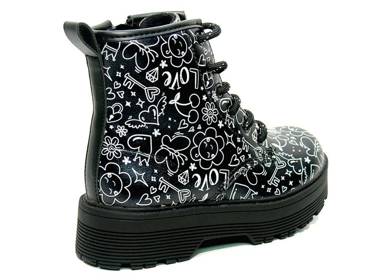 Skechers 303408L Gravlen Hi - Doodle Zwart