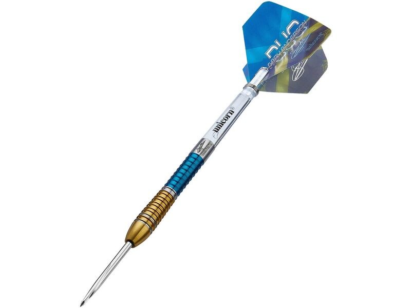 Unicorn Dartpfeile Gary Anderson 6 Duo 21G 3er-Pack, Gold/B Dartpfeile mit Stahlspitzen